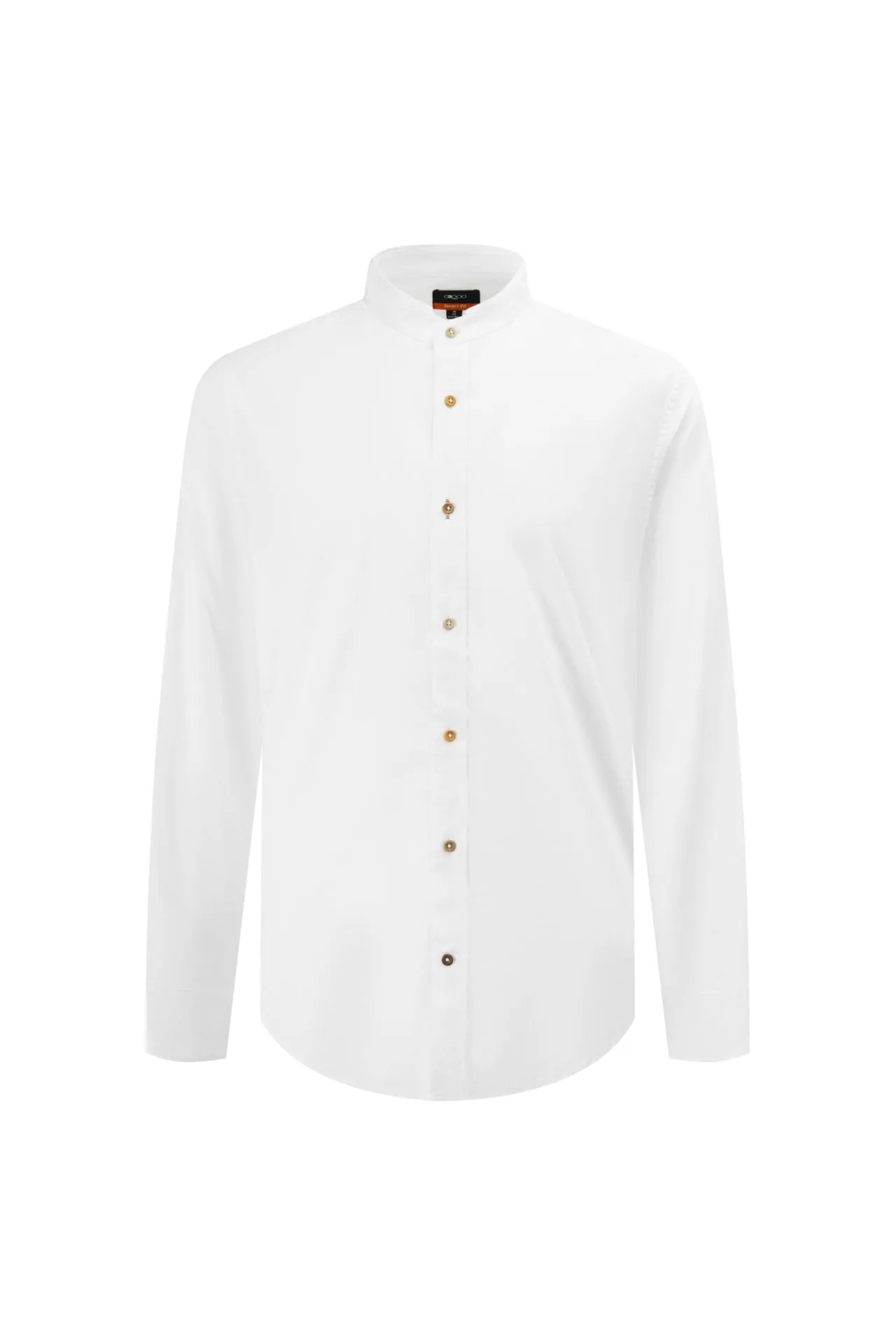 Easy Care Stand Collar Oxford Casual Shirt