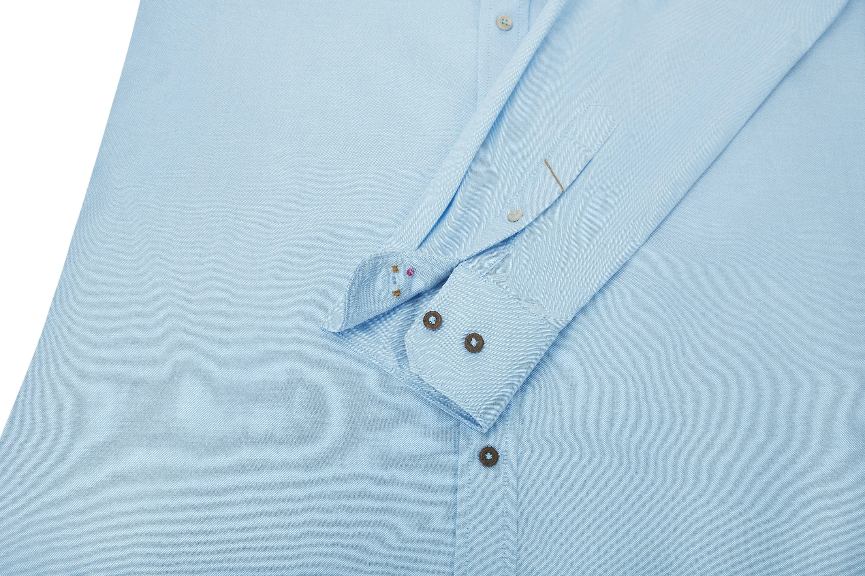 Easy Care Stand Collar Oxford Casual Shirt
