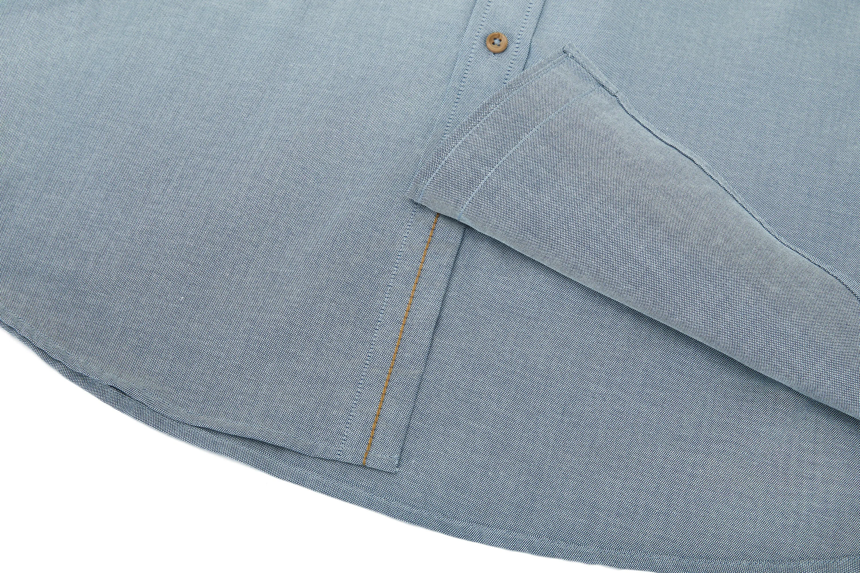 Easy Care Stand Collar Oxford Casual Shirt