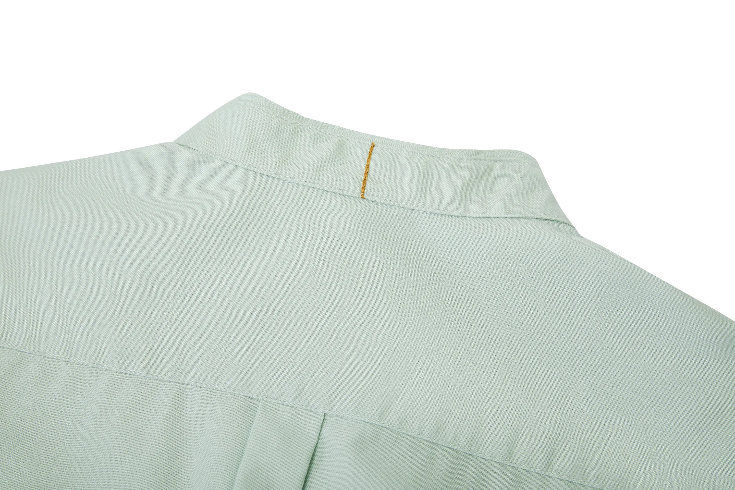 Easy Care Stand Collar Oxford Casual Shirt