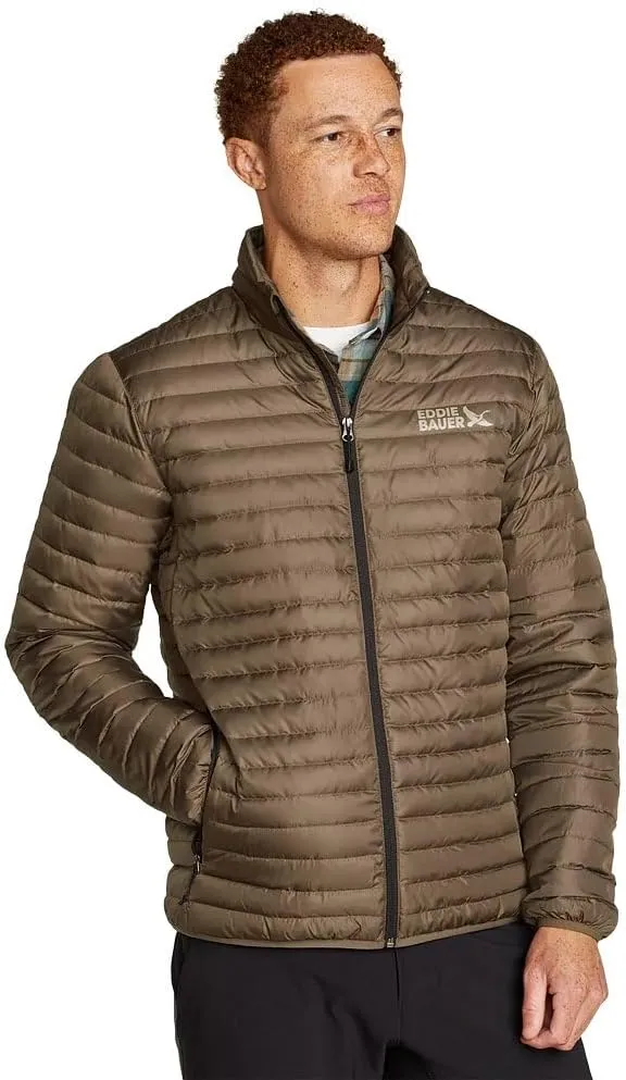 Eddie Bauer Men's Microlight Down Jacket - Water-Resistant, 650 Fill RDS Certified Down, Zip Pockets, Handwarmer Pocket