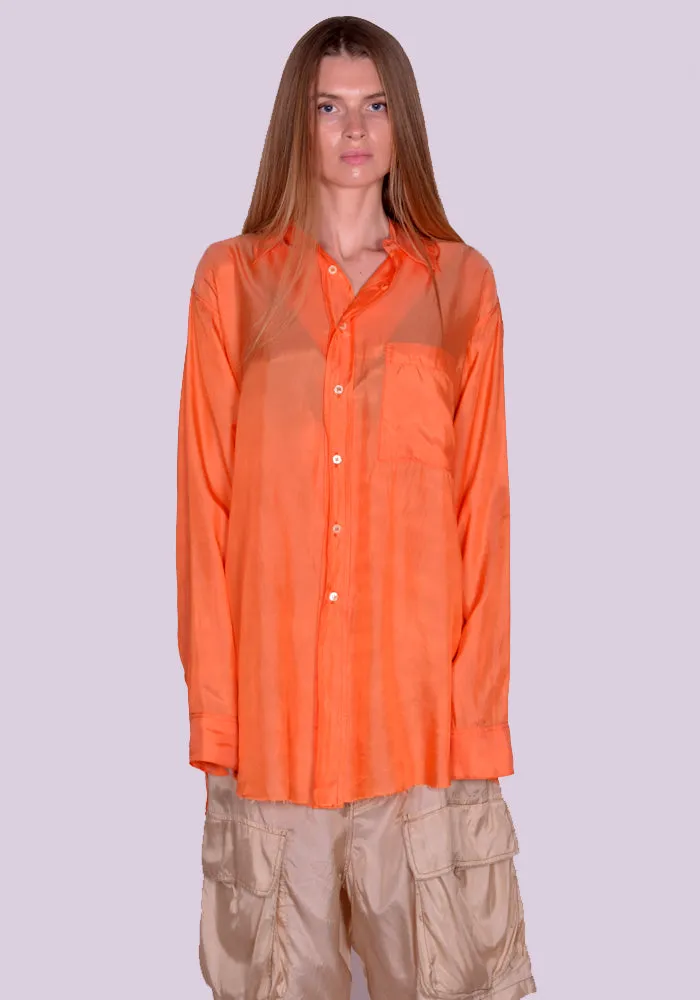 EDWARD CUMING SS23-S06 EASY POCKET SHIRT ORANGE