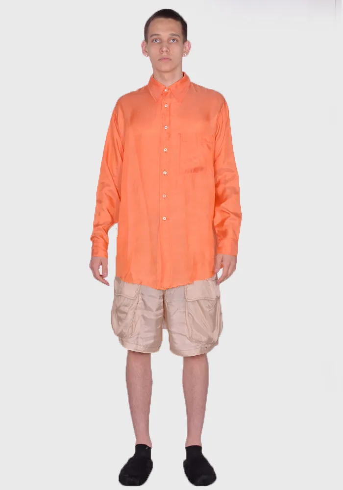 EDWARD CUMING SS23-S06 EASY POCKET SHIRT ORANGE