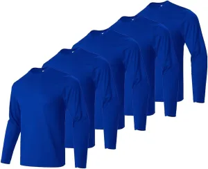 Facitisu Men Long Sleeve T Shirts Pack Quick Dry Athletic Running Activewear Workout Performance Tee Shirts