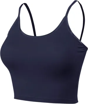 FashionMille Women Workout Yoga Spaghetti Strap Tank Camisole Crop Tank Top