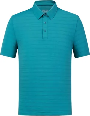 fit space Mens Performance Golf Polo, Cooling Tennis Shirts, Seamless Stretch, Quick-Dry Short Sleeve with IceSilk Tech