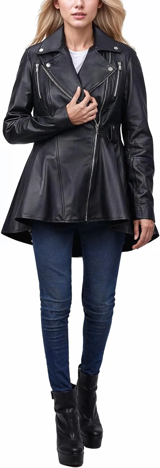 fjackets Leather Jacket Women - Real Lambskin Leather Jackets For Womens Stylish Leather Jacket for All Seasons