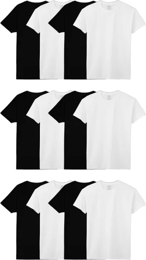 Fruit of the Loom Men's Crew Tee Undershirts, Moisture Wicking & Tag Free, Also Available in Big & Tall