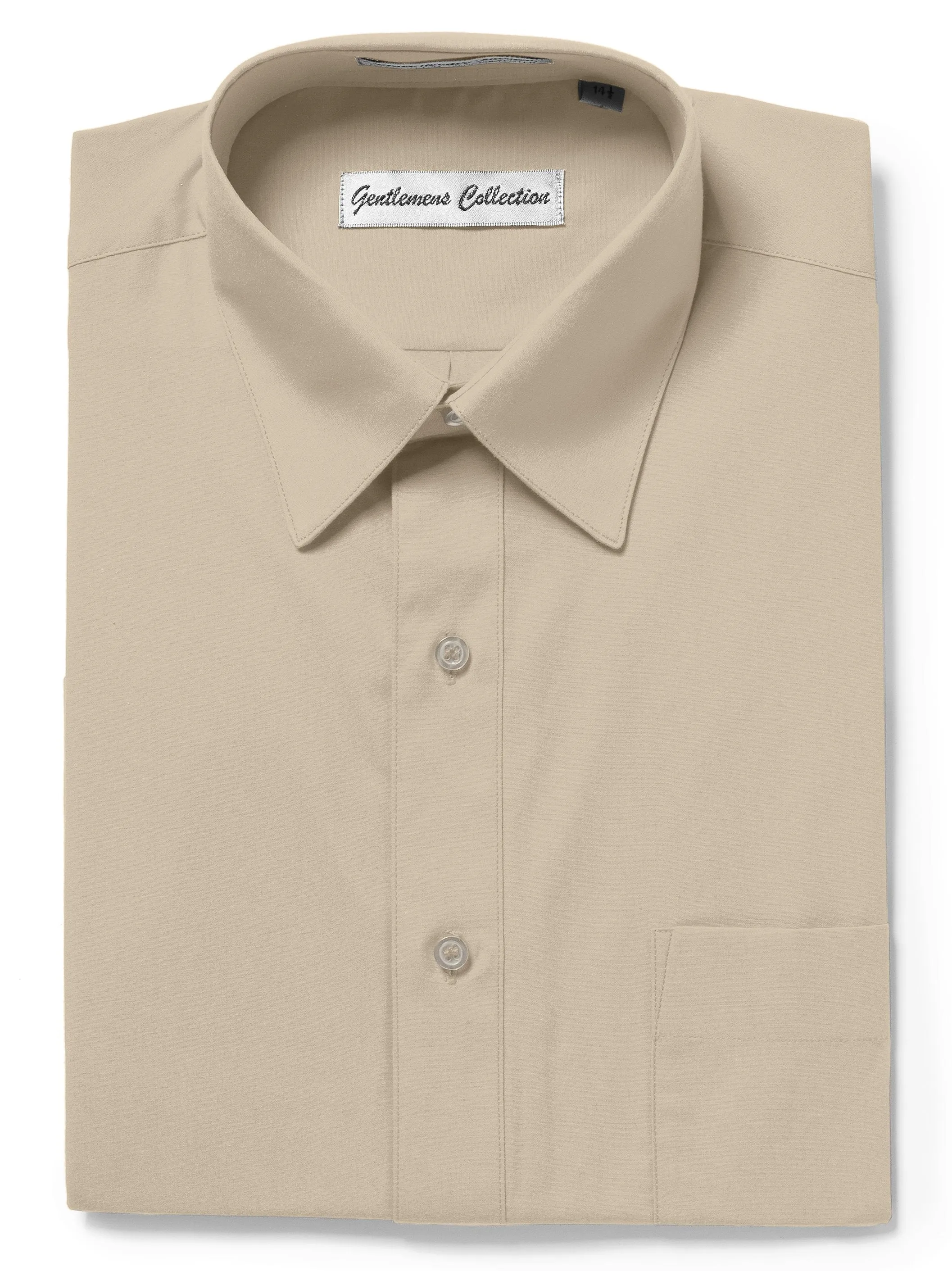 Gentlemen’s Collection Mens Regular Fit Short Sleeve Easy Care Dress Shirt – Colors