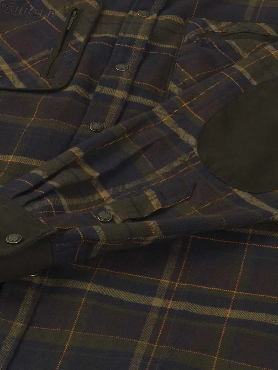 HARKILA Pajala Shirt - Mens Brushed Cotton - Mellow Brown Check