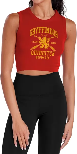 Harry Potter Hogwarts Houses Quidditch Team Women's Sleeveless Crop Top Tank
