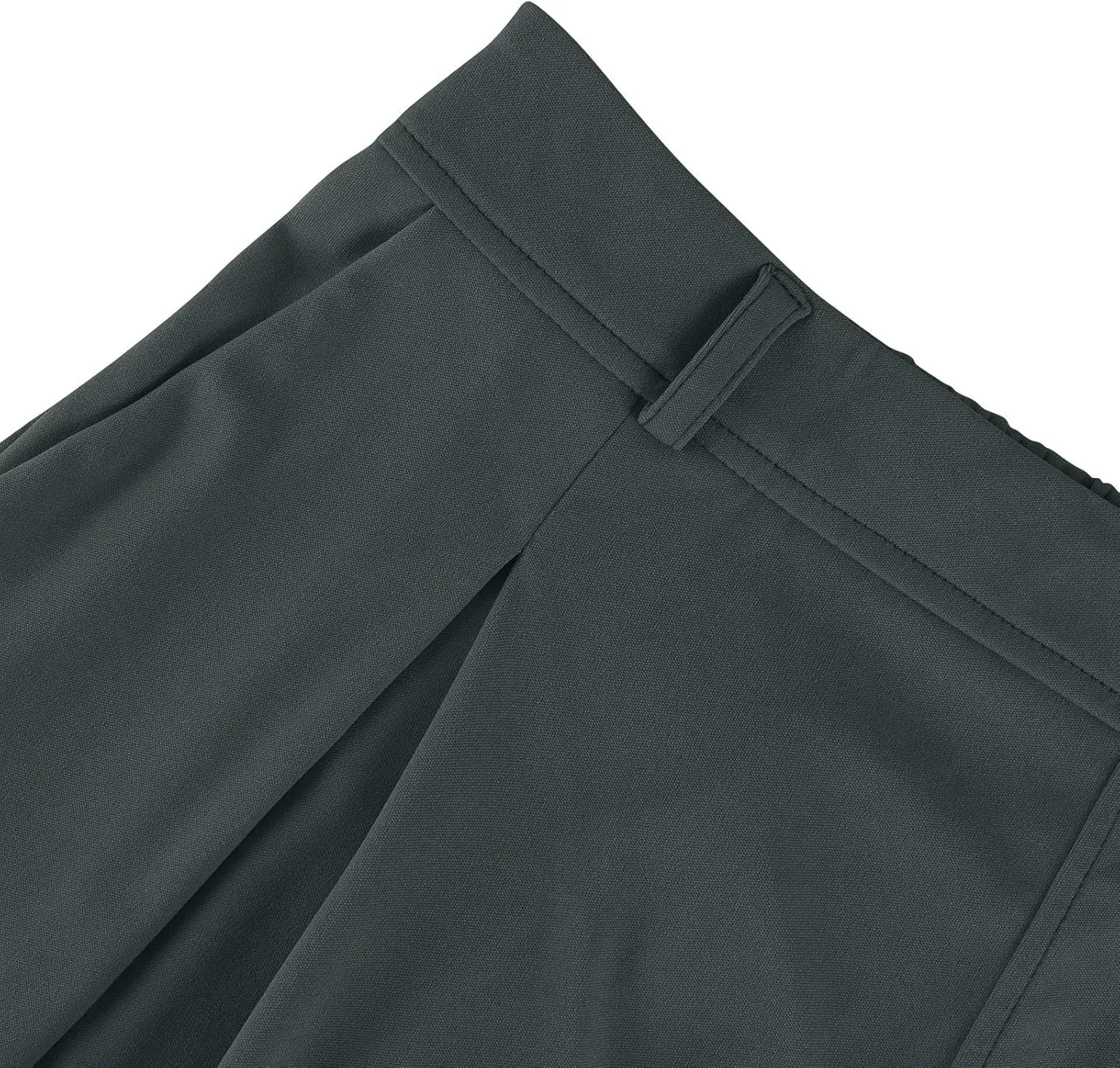 High Waist Flowy Office Work Pants Women with Pleated Elastic Waist Wide Leg Pants Women for Business Casual Slacks