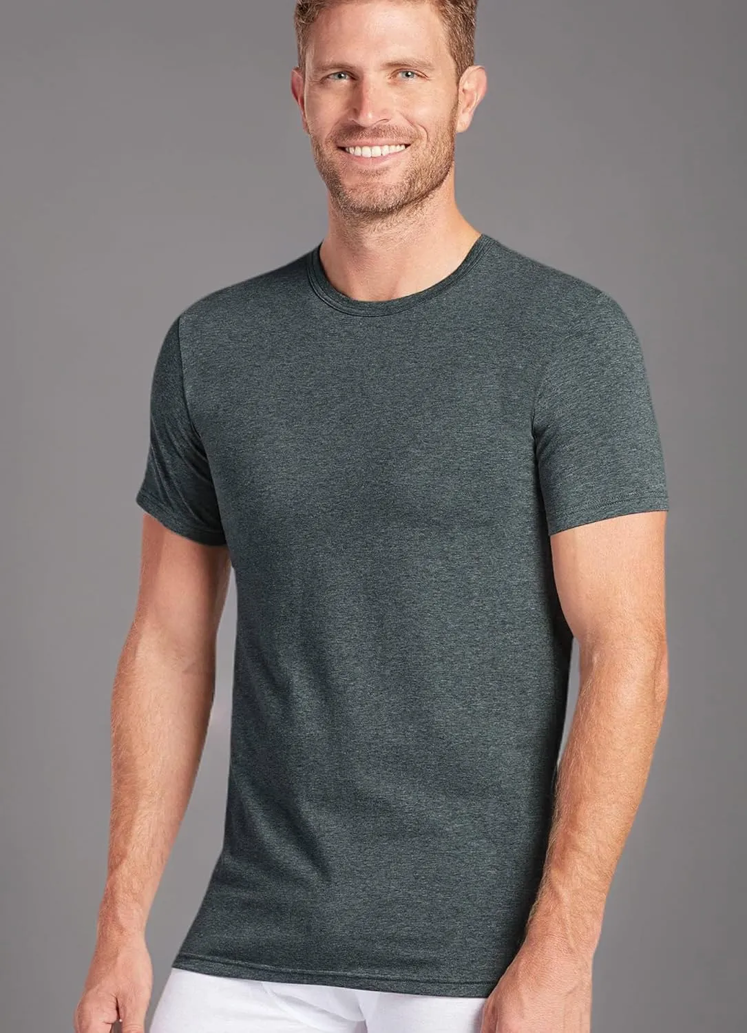 Jockey Men's Undershirt Slim Fit Cotton Stretch Crew Neck Undershirt - 2 Pack