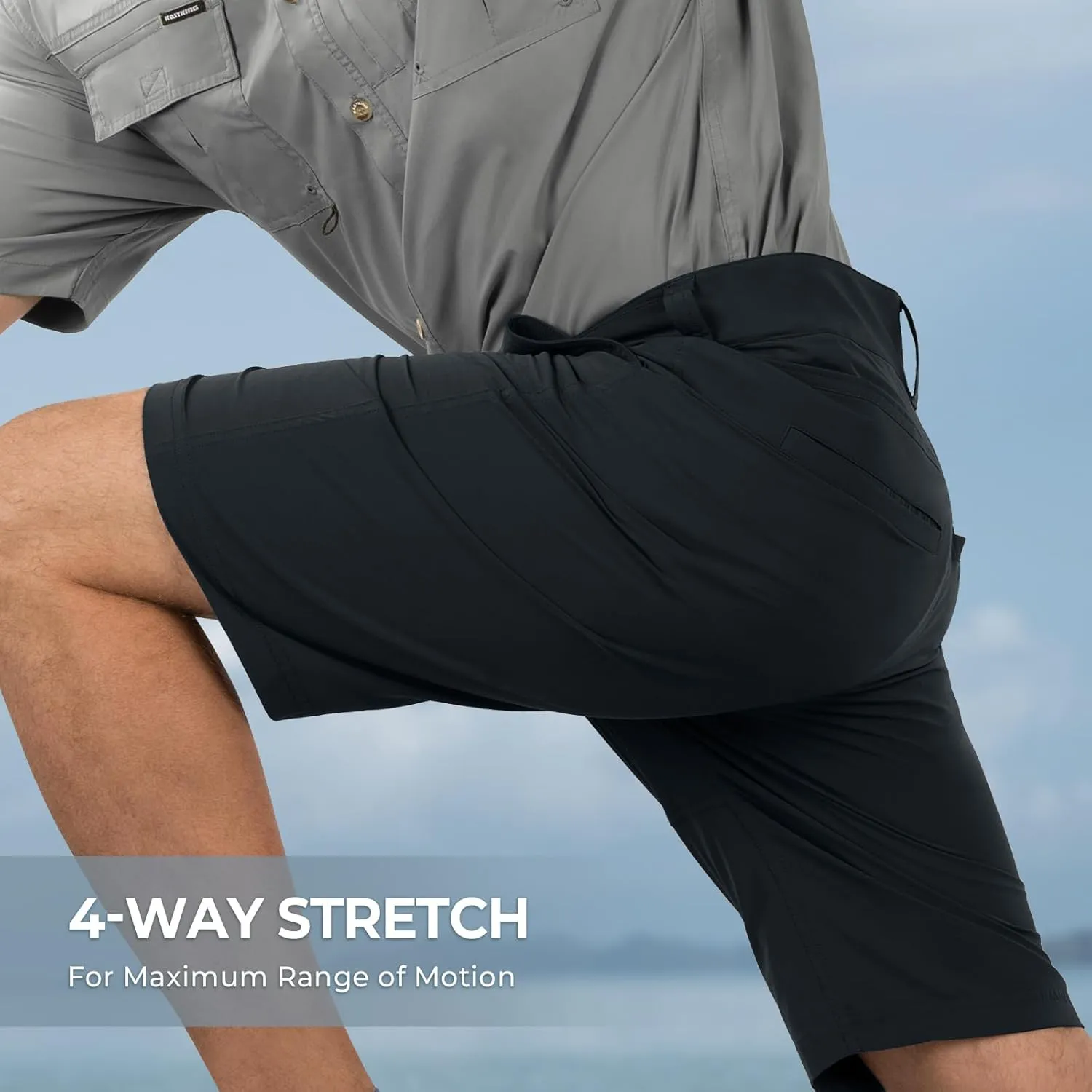 KastKing Cool Caster Men's Fishing Shorts, UPF 50  Hiking Shorts, 10.5 and 7.5 Available, Water Repellent, 4-Way Stretch