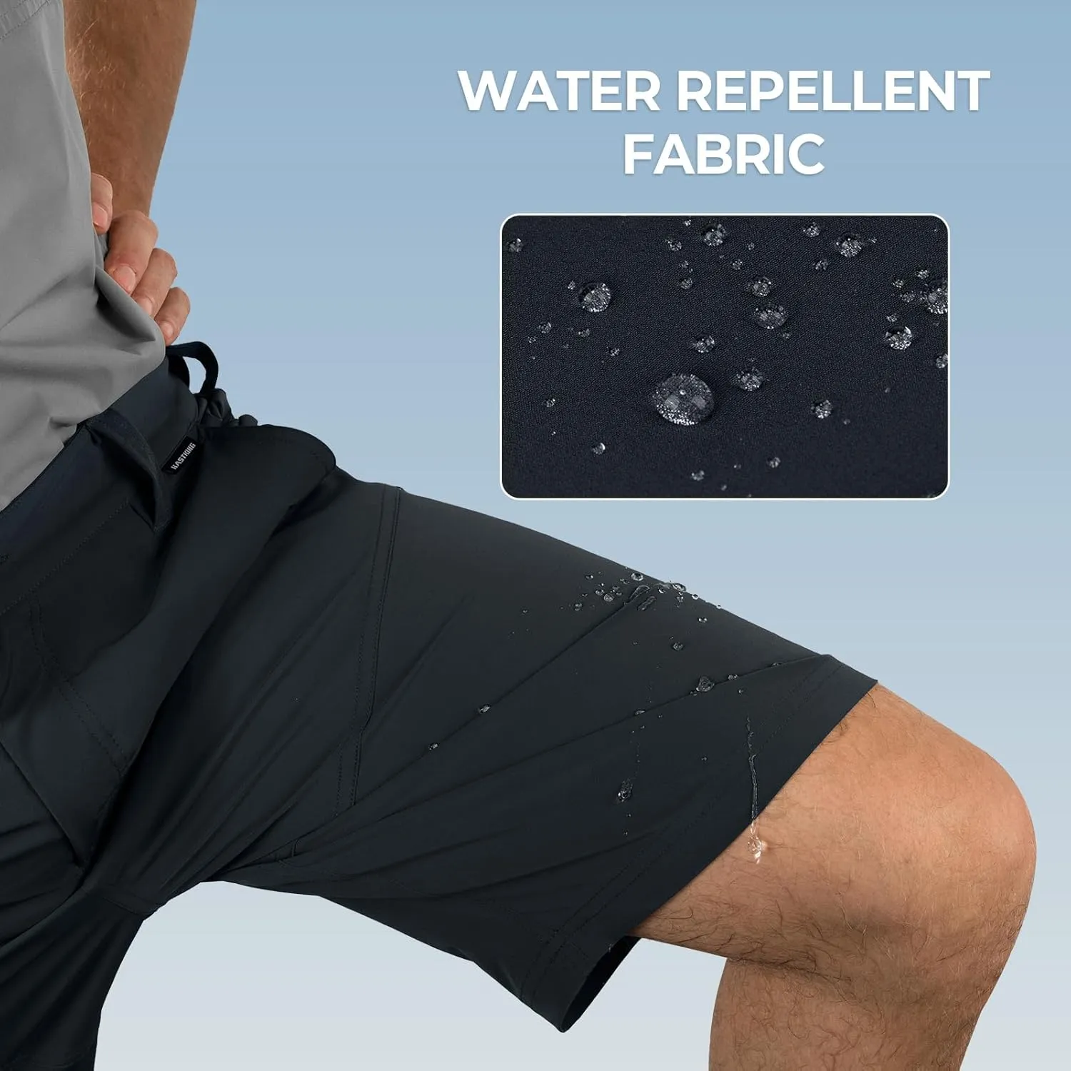 KastKing Cool Caster Men's Fishing Shorts, UPF 50  Hiking Shorts, 10.5 and 7.5 Available, Water Repellent, 4-Way Stretch