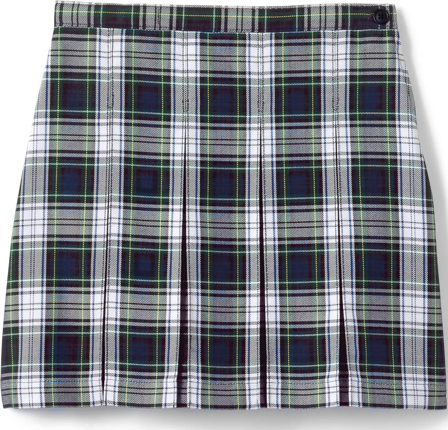 Lands' End School Uniform Girls Plaid Box Pleat Skirt Top of The Knee
