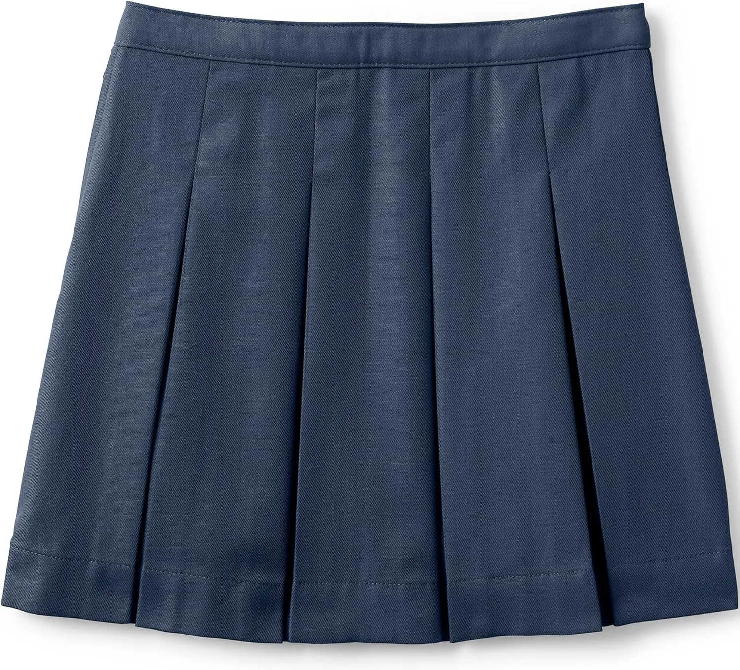 Lands' End School Uniform Girls Poly-Cotton Box Pleat Skirt Top of Knee