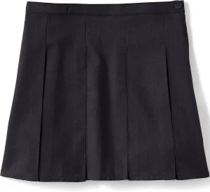 Lands' End School Uniform Girls Solid Box Pleat Skirt Top of Knee