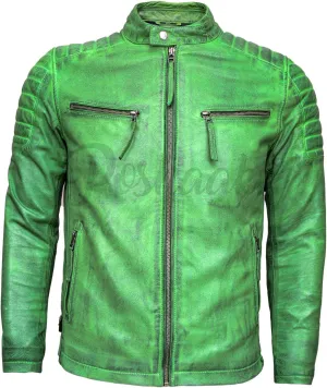 Leather Jacket Men - Stylish Cafe Racer for Men | Men's Leather Jacket Jacket for Comfort & Durability