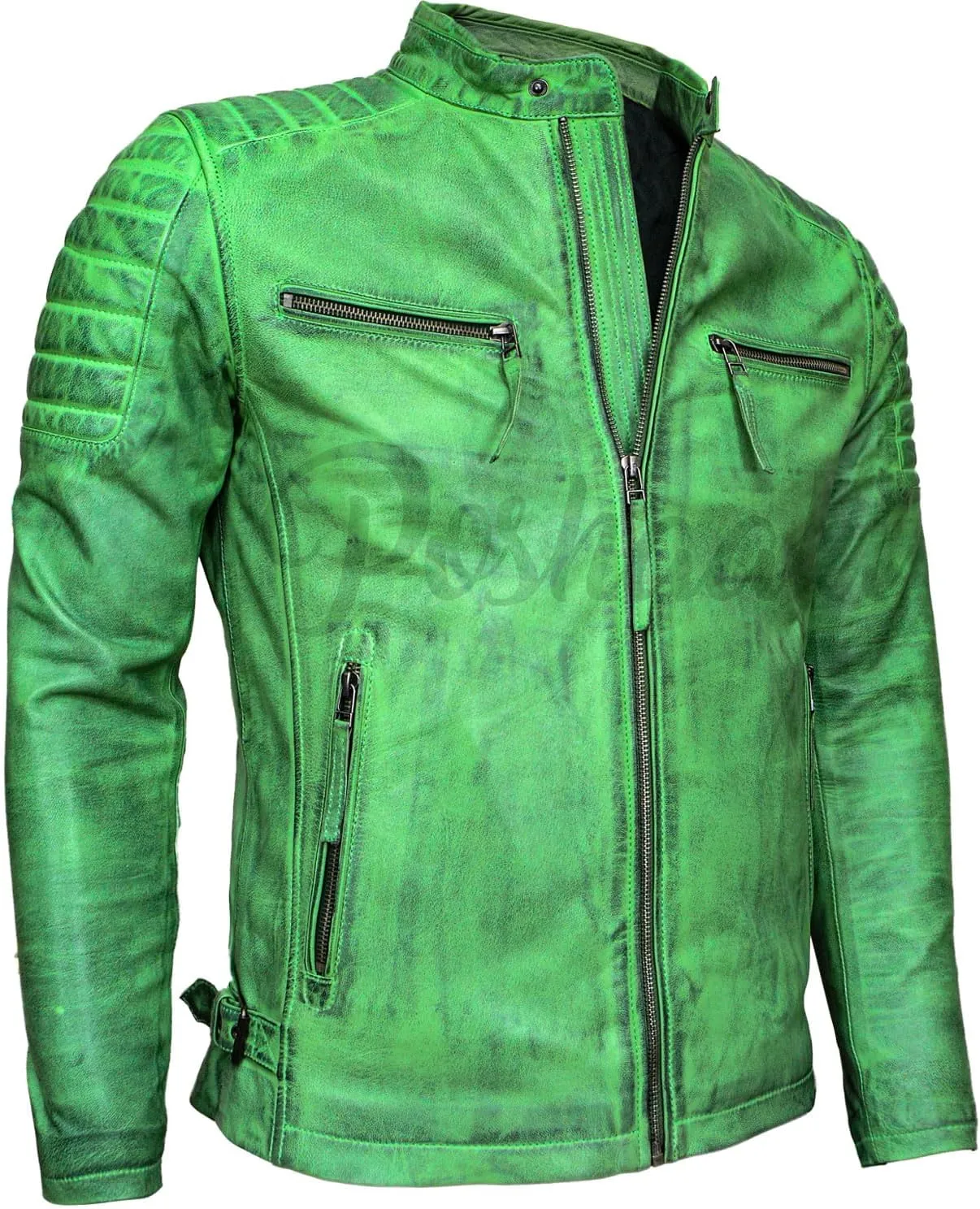 Leather Jacket Men - Stylish Cafe Racer for Men | Men's Leather Jacket Jacket for Comfort & Durability