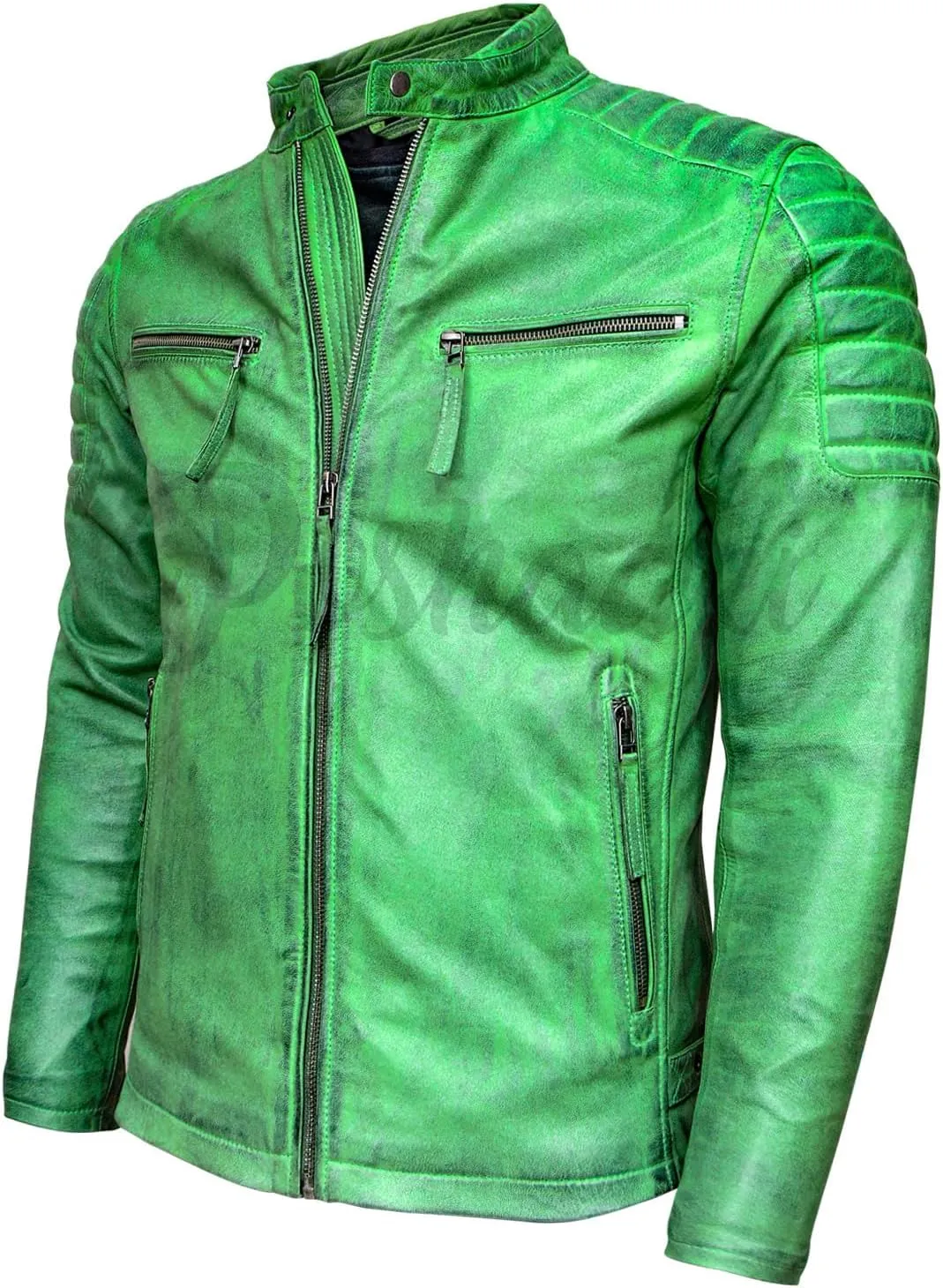 Leather Jacket Men - Stylish Cafe Racer for Men | Men's Leather Jacket Jacket for Comfort & Durability