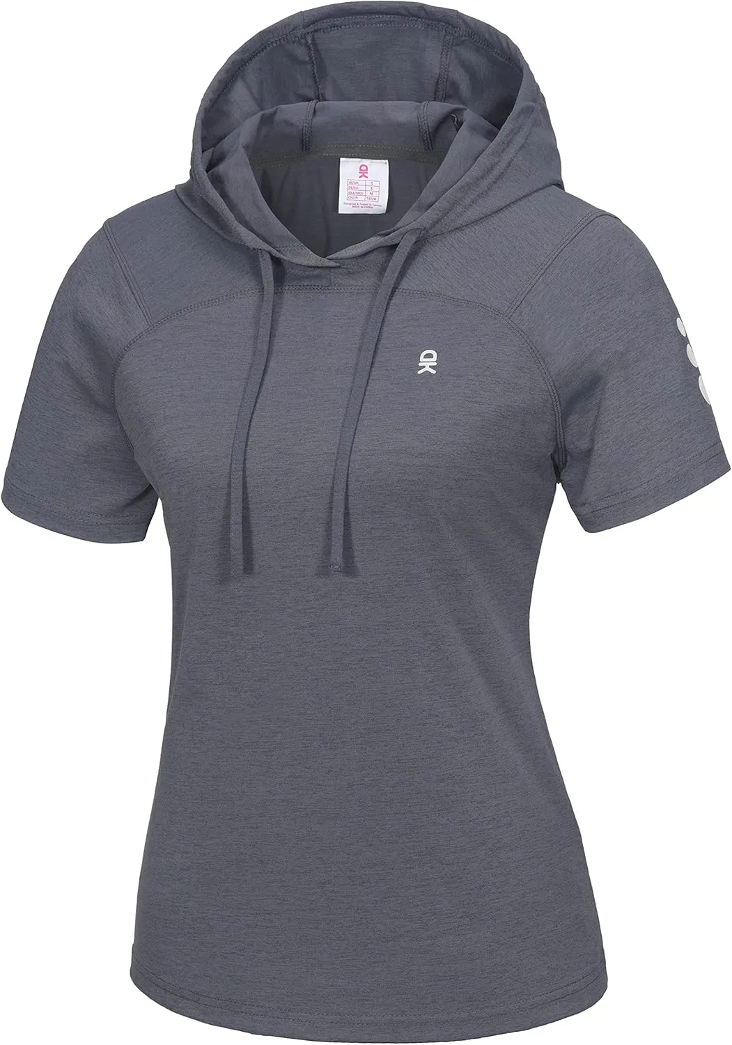 Little Donkey Andy Women's Short Sleeve Quick Dry T-Shirt with Hood Sun Protection Workout Stretch Basic Tops Tee