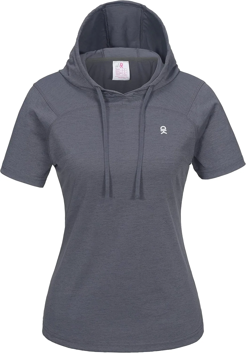 Little Donkey Andy Women's Short Sleeve Quick Dry T-Shirt with Hood Sun Protection Workout Stretch Basic Tops Tee