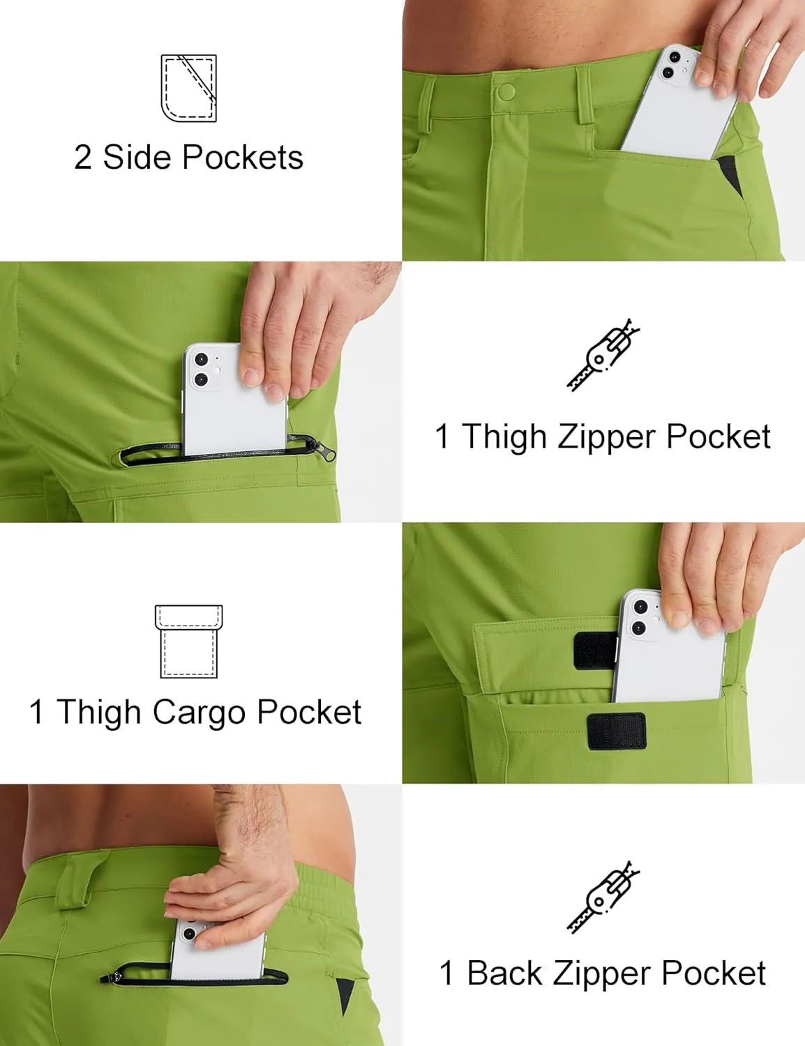 MAGCOMSEN Men's Hiking Cargo Shorts 9" Quick Dry Lightweight Summer Casual Shorts for Men Work Golf Outdoor 5 Pockets