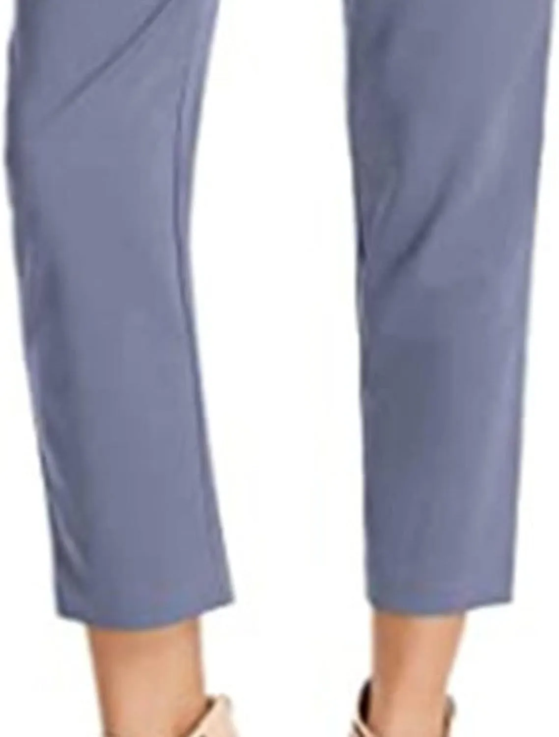 Maiyifu-GJ Women's Paper Bag Belted Pencil Pants High Elastic Waist Solid Ankle Pant Casual Slim Fit Self Tie Office Trouser