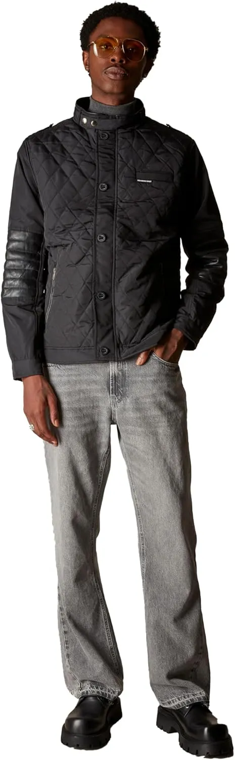Members Only Belmont Men's Quilted Bomber Jacket | Men's Winter Diamond Quilted Outerwear