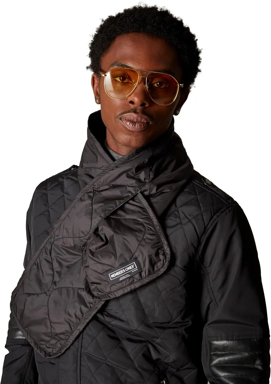 Members Only Belmont Men's Quilted Bomber Jacket | Men's Winter Diamond Quilted Outerwear