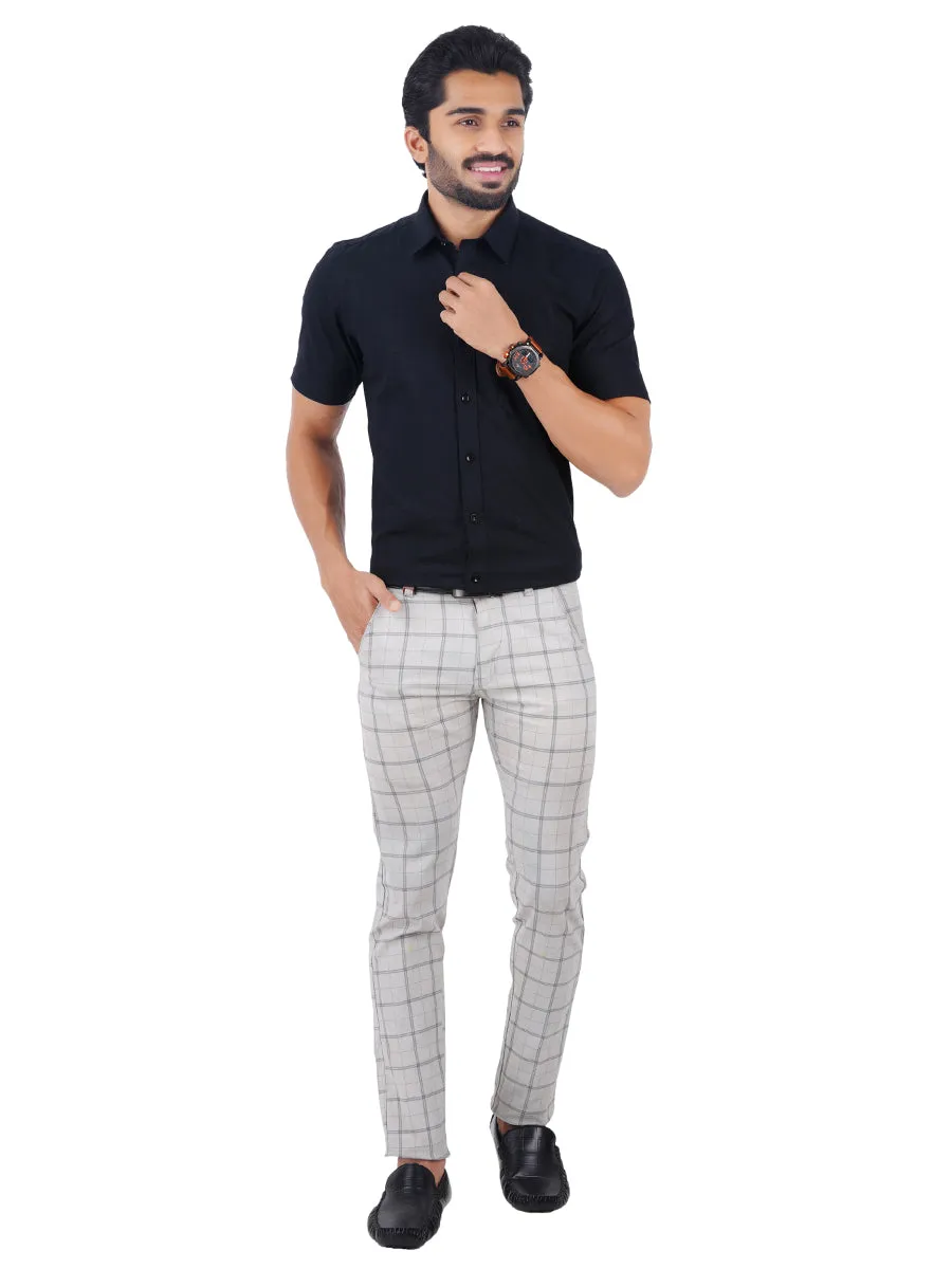 Men 100% Cotton Shirt Black GT8