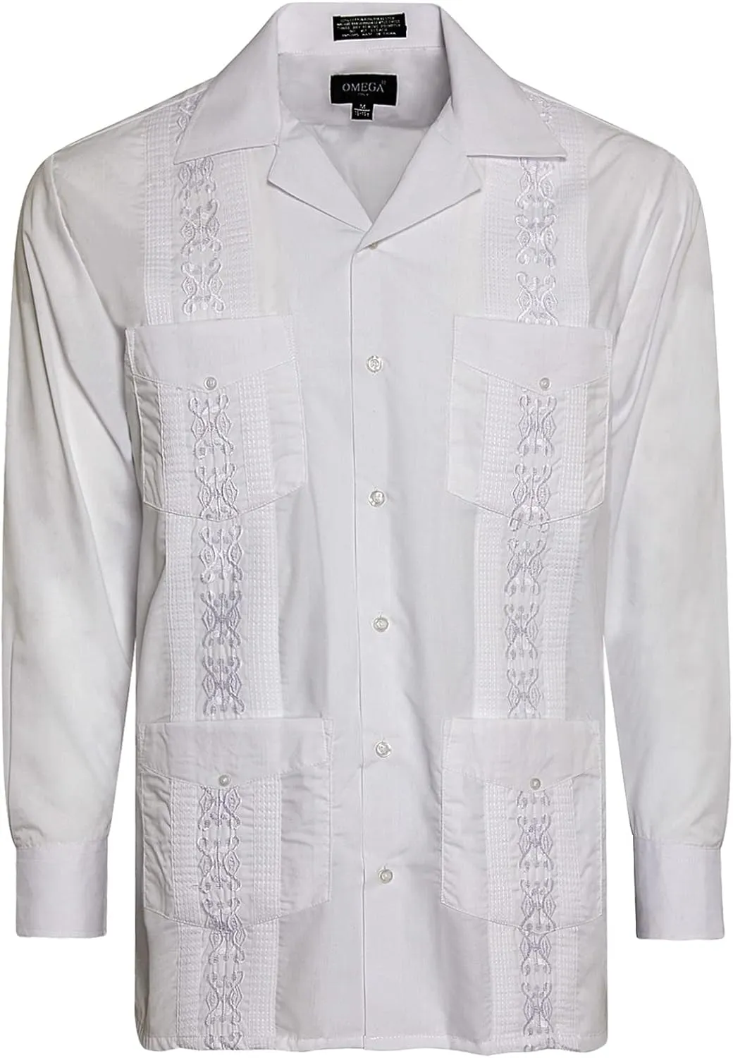 Men's Cuban Guayabera Long Sleeve Shirts Wedding Cigar Beach Bartender Casual