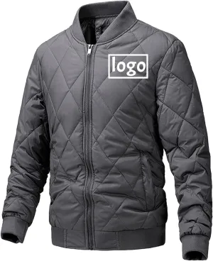 Mens Down Jacket Custom Lightweight Jackets Add Logo Name Design Personalized Cotton Puffer Coat