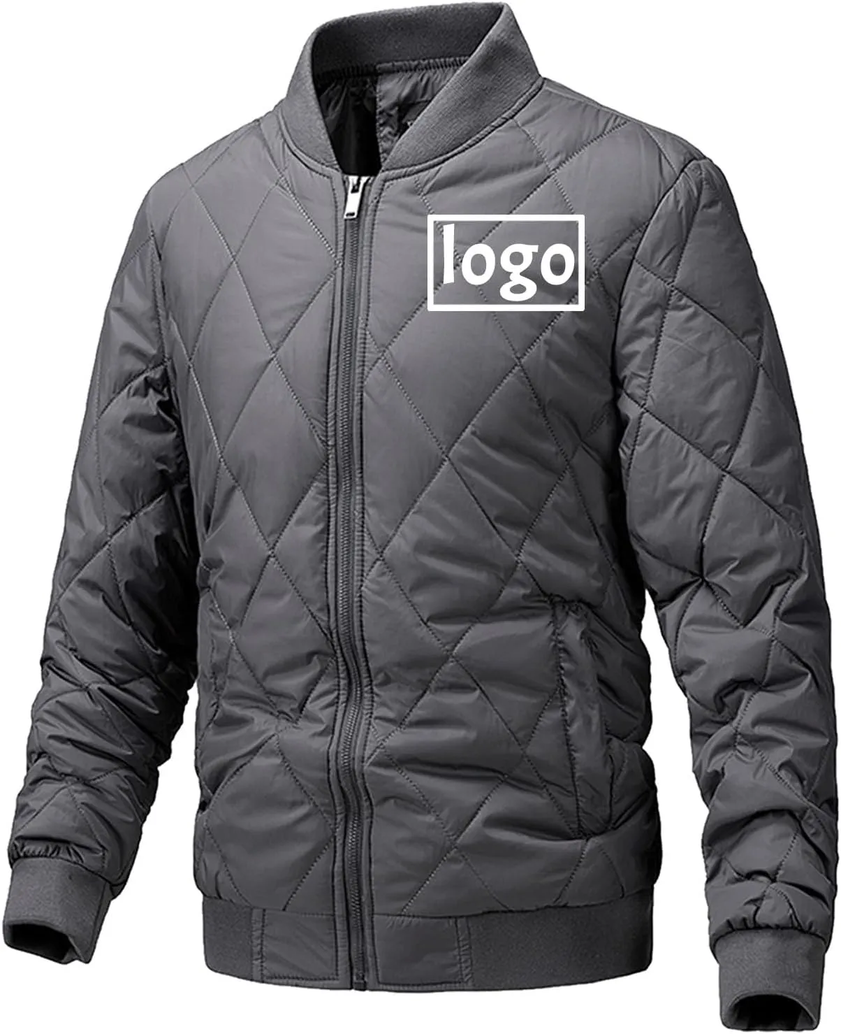 Mens Down Jacket Custom Lightweight Jackets Add Logo Name Design Personalized Cotton Puffer Coat