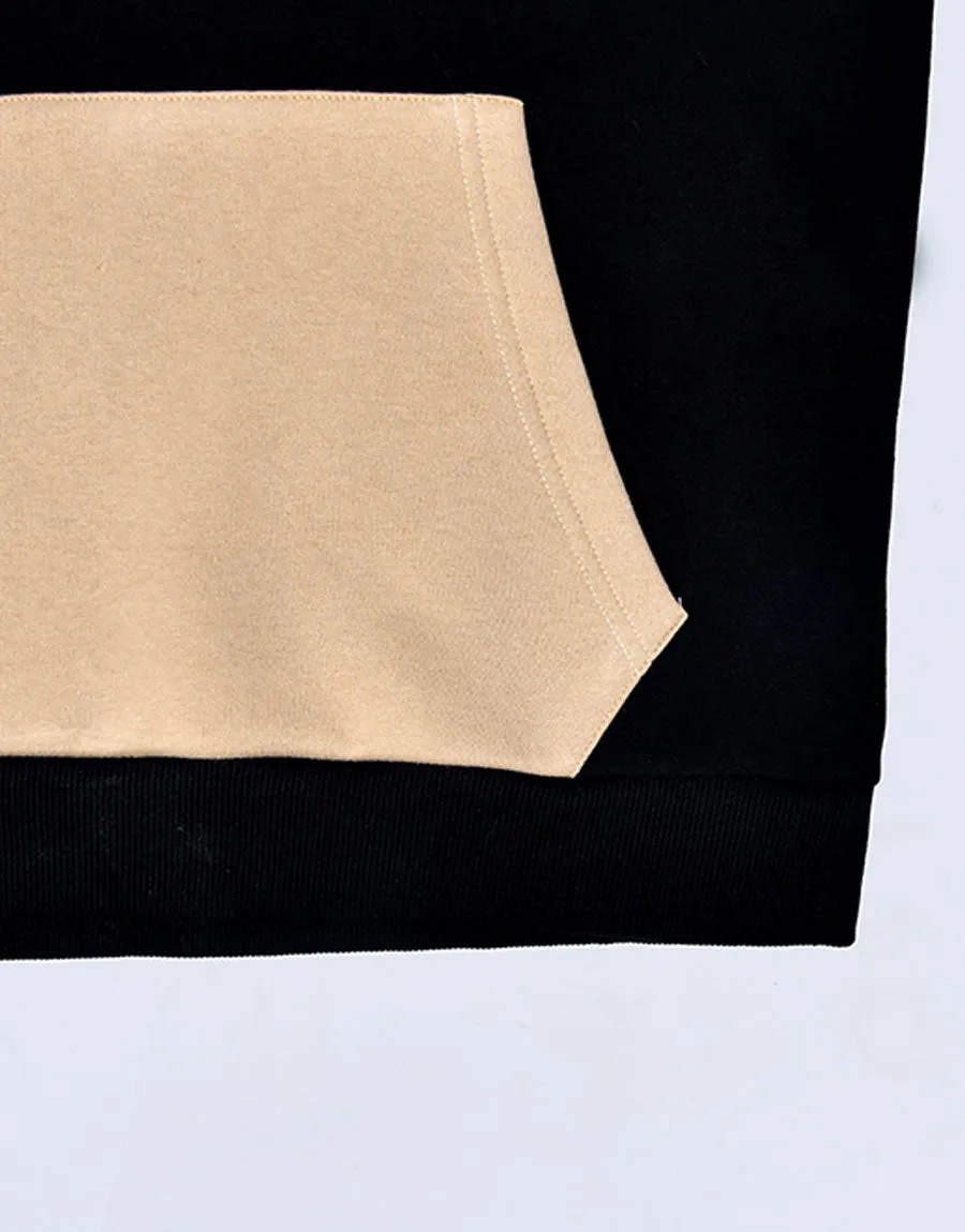 Men's Pannel Hoodie, Black