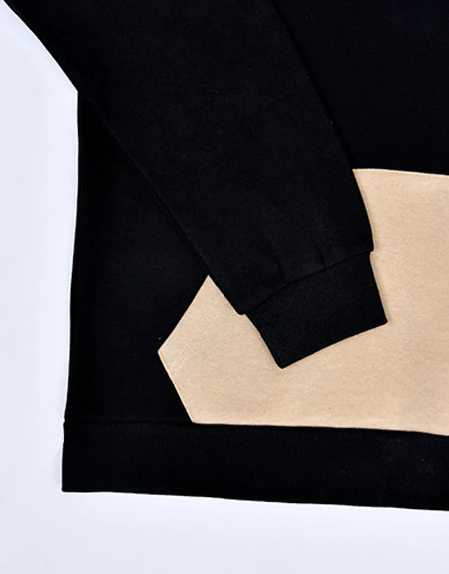 Men's Pannel Hoodie, Black