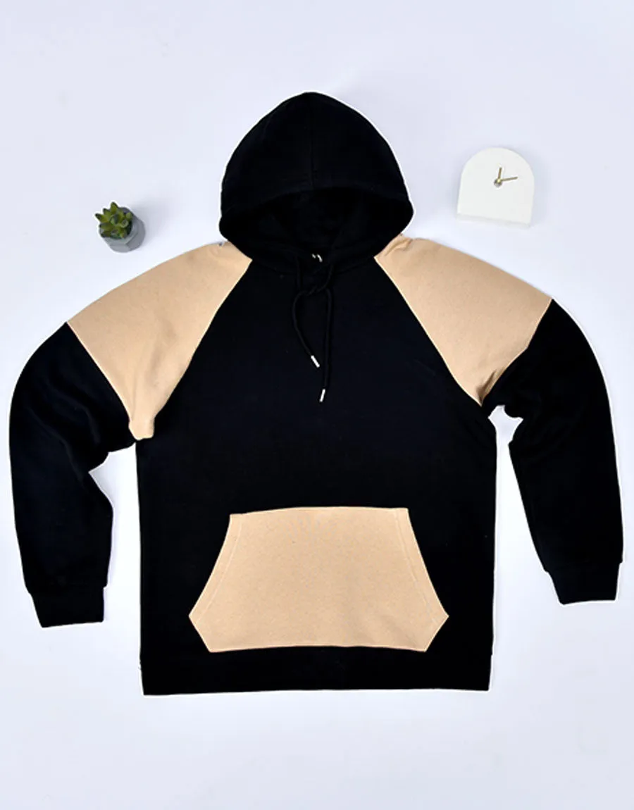 Men's Pannel Hoodie, Black