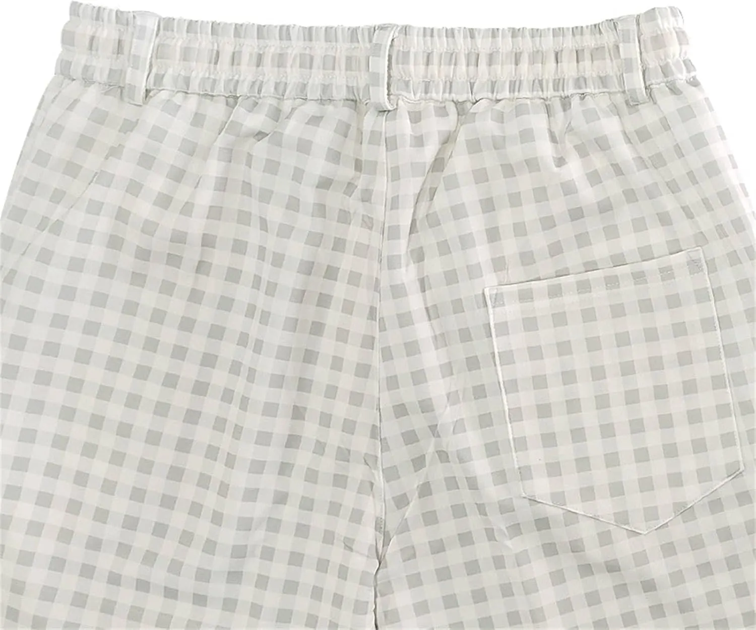 Mens Plaid Pants Straight Leg Casual Pants Open Bottom Fashion Sweatpants Loose Drawstring Waist Trousers for Summer