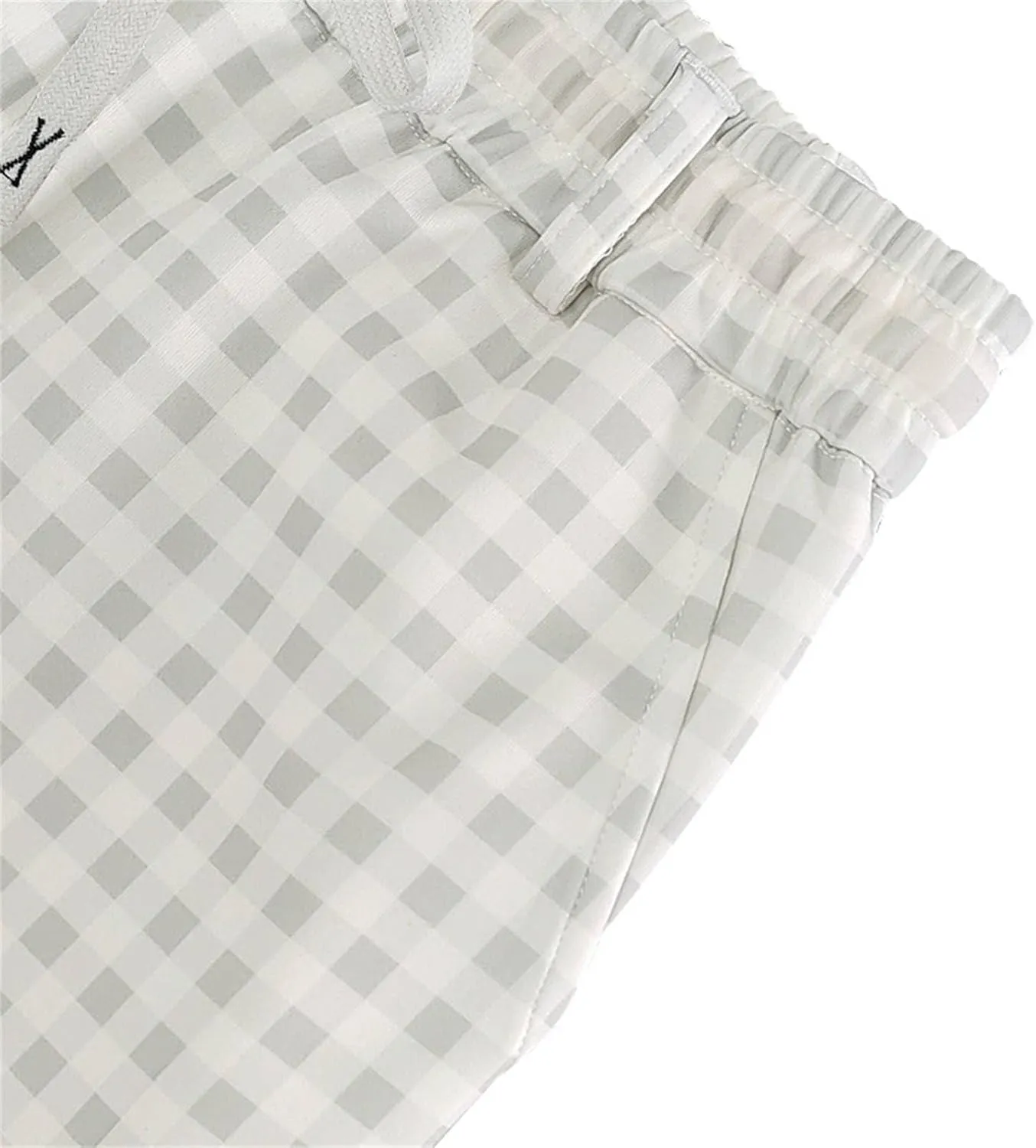 Mens Plaid Pants Straight Leg Casual Pants Open Bottom Fashion Sweatpants Loose Drawstring Waist Trousers for Summer