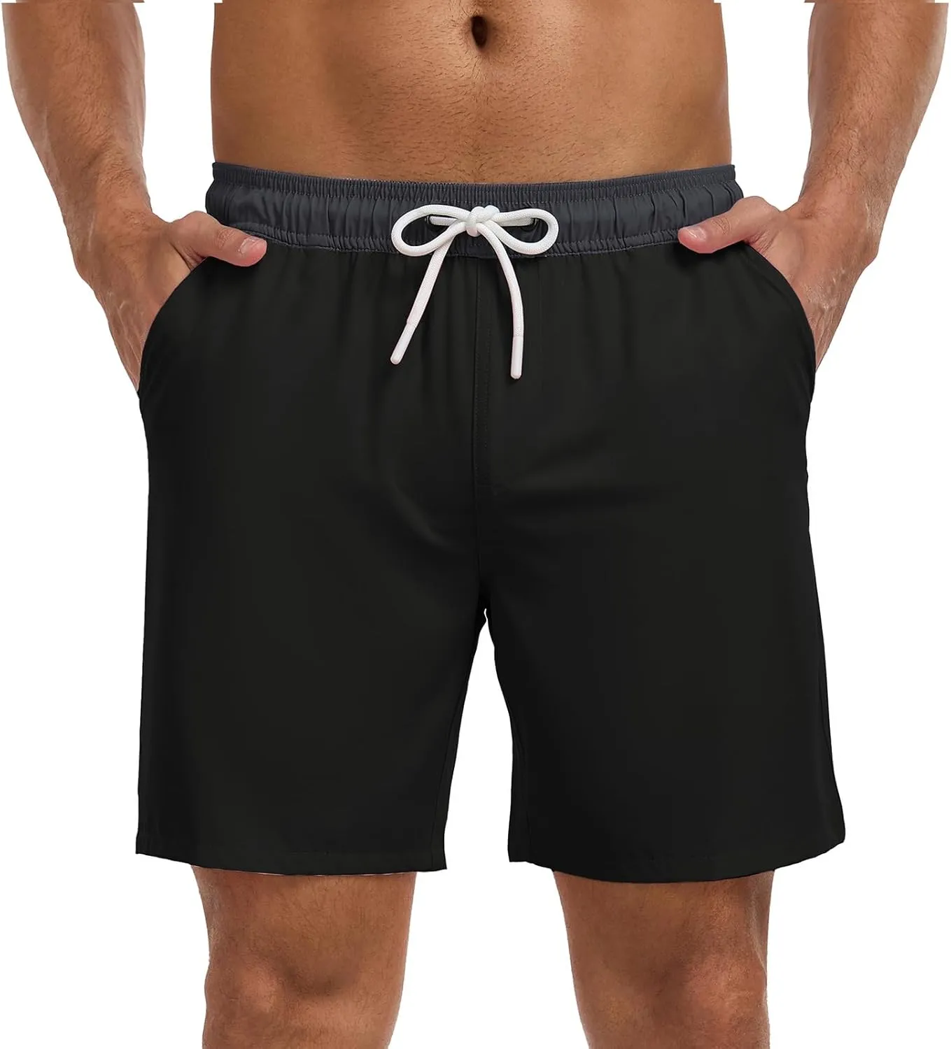 Mens Swim Trunks with Compression Liner 7 Inch Swim Shorts 2 in 1 Quick Dry Board Shorts Beach Wear