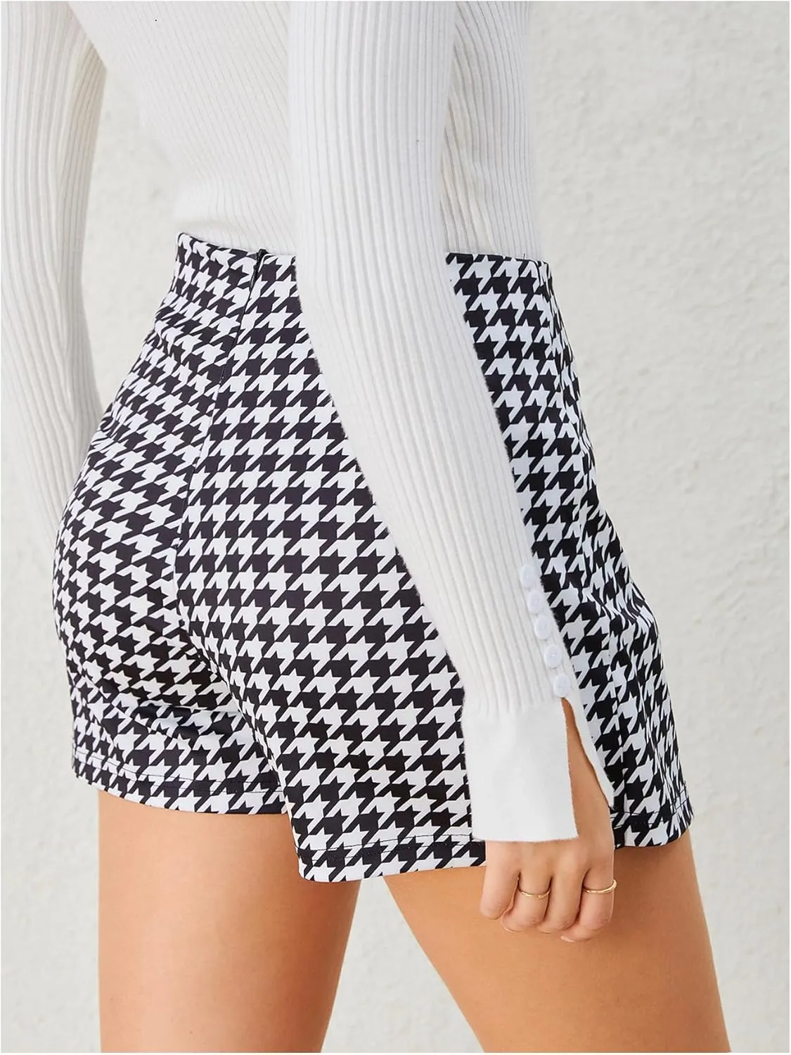 Milumia Women's Asymmetrical Wrap Skirts High Waisted Slit Hem Skort Shorts