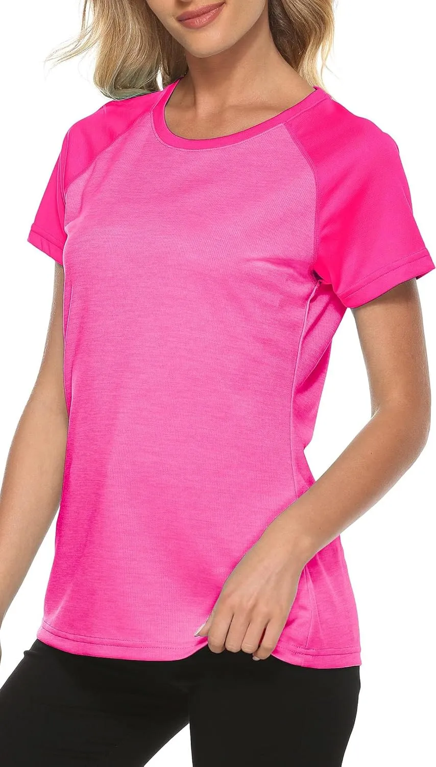 MoFiz Women's Short Sleeve UPF 50  Sun Protection Sports T-Shirt Quick Dry Running Workout Athletic Tee Top