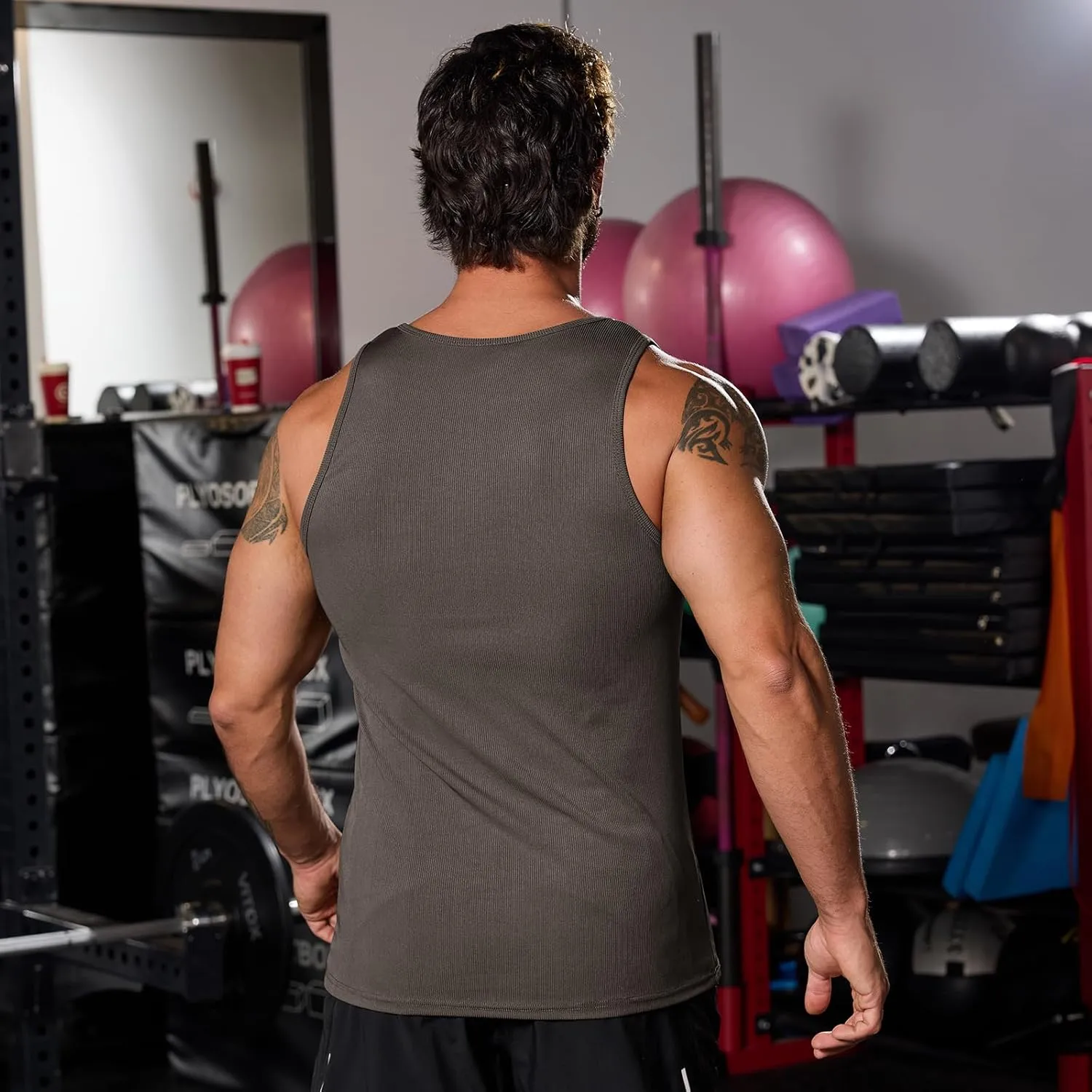 Muscle Killer Men's Workout Tank Tops Gym Muscle Tee Sleeveless Fitness Quick Dry Bodybuilding Ribbed Knit T Shirt