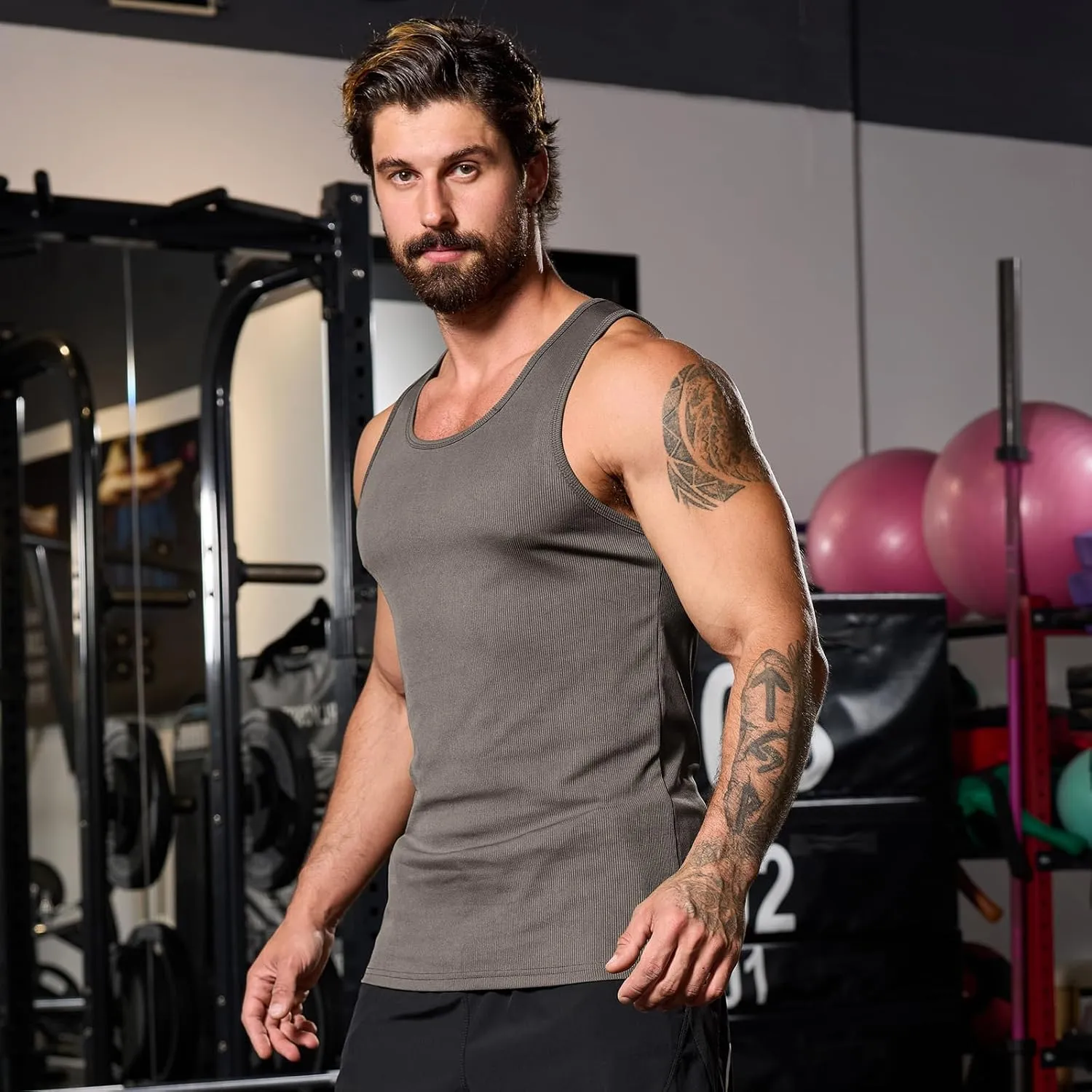 Muscle Killer Men's Workout Tank Tops Gym Muscle Tee Sleeveless Fitness Quick Dry Bodybuilding Ribbed Knit T Shirt