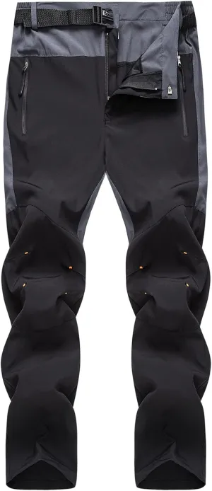 Muscularfit Men Joggers Pants Casual Cotton Buckle Zipper Straight Legs Big and Tall Stretch Breathable Outdoor Sweatpants