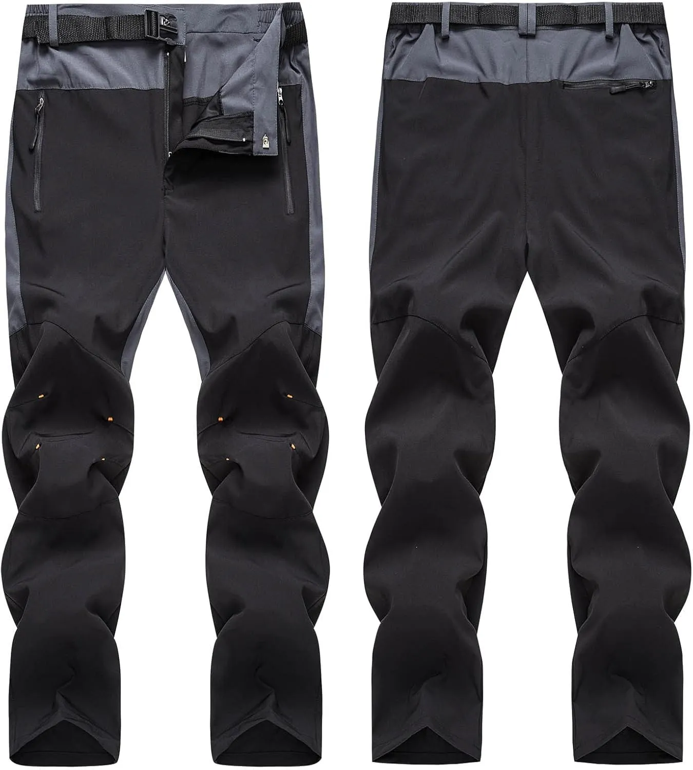 Muscularfit Men Joggers Pants Casual Cotton Buckle Zipper Straight Legs Big and Tall Stretch Breathable Outdoor Sweatpants