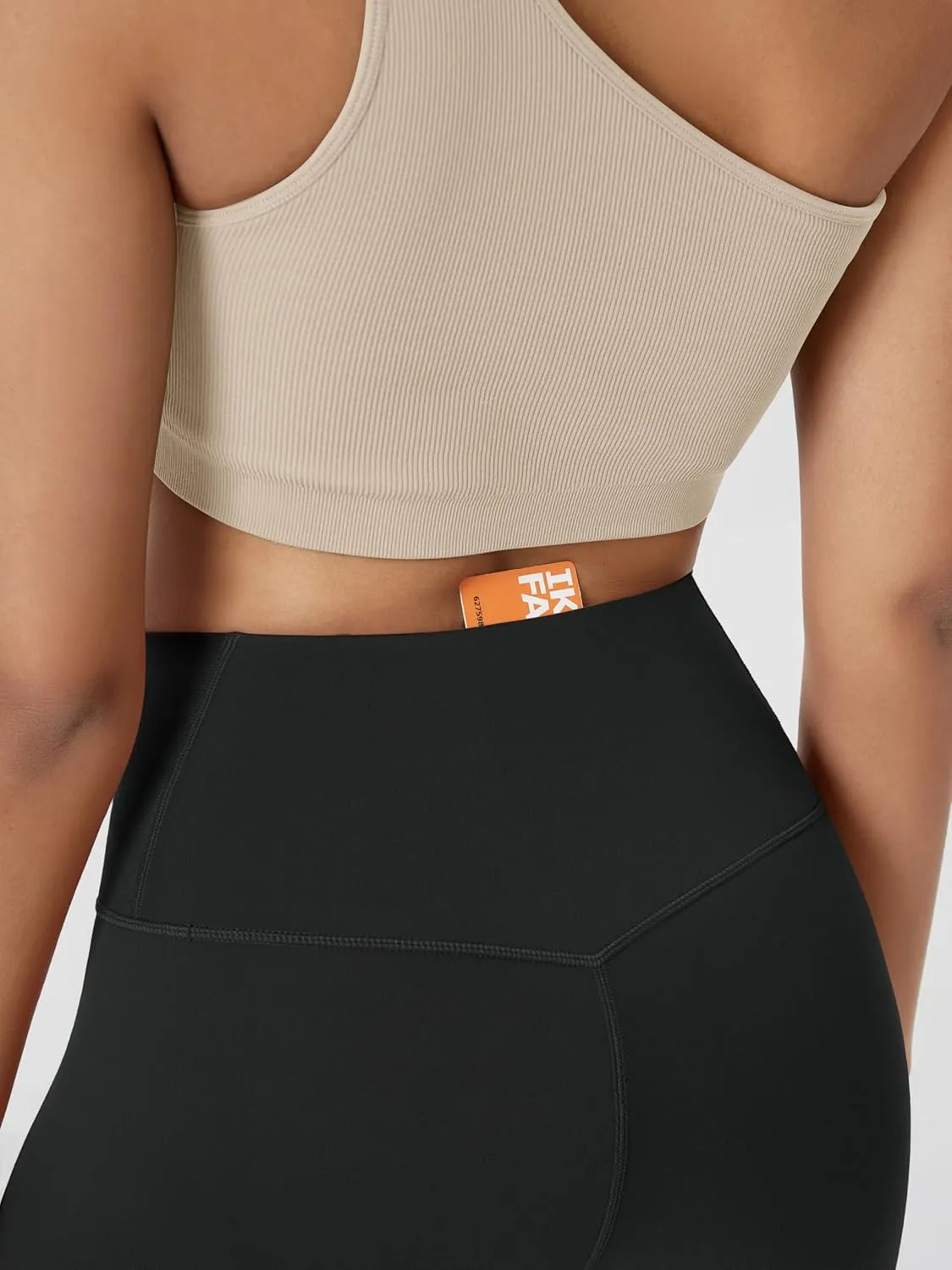 ODODOS Cloud Feeling Crossover Yoga Shorts with Back Pocket for Women, 6" / 8 V High Wasit Lounge Biker Shorts