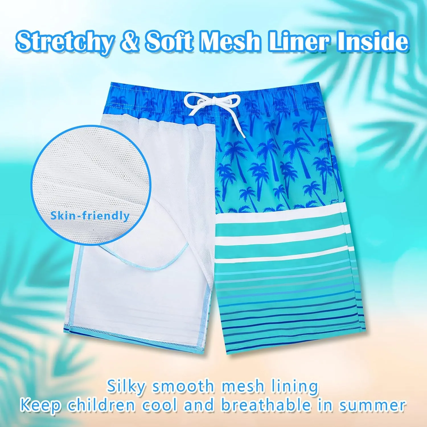 OlyPegic Boys Swim Trunks Swim Shorts Quick Dry Boys Bathing Suit Swimsuit Swimwear Toddler Kids Beach Board Shorts Youth