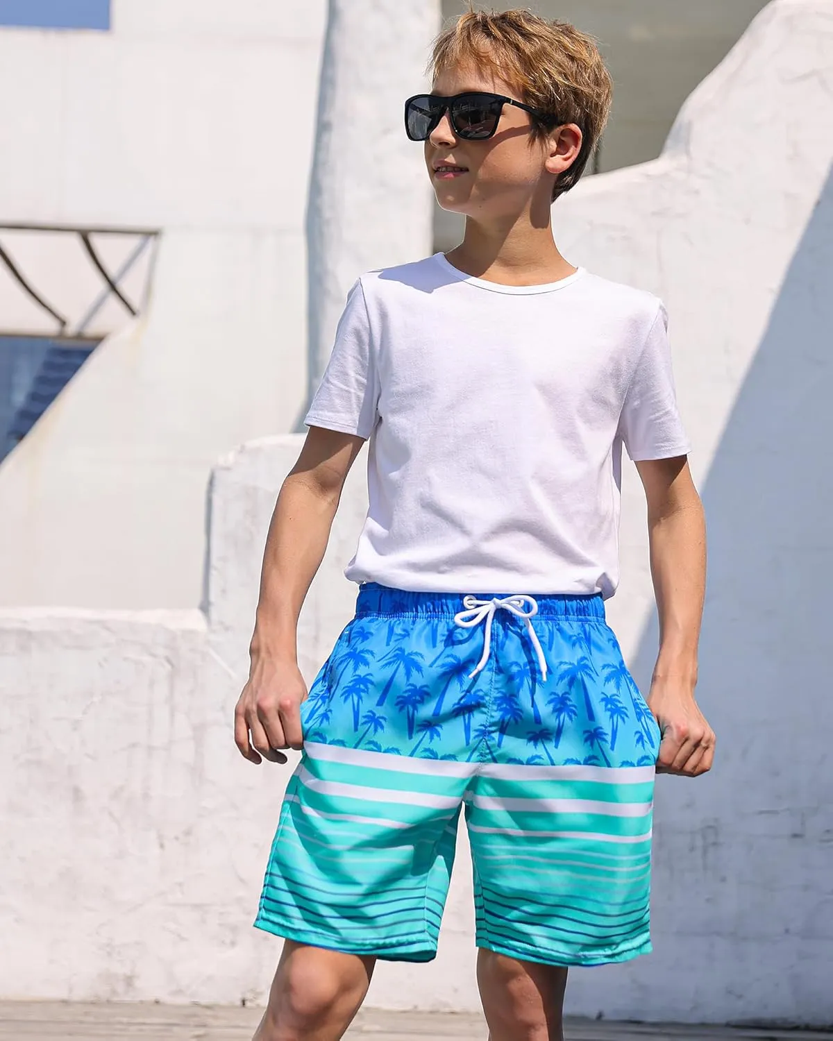 OlyPegic Boys Swim Trunks Swim Shorts Quick Dry Boys Bathing Suit Swimsuit Swimwear Toddler Kids Beach Board Shorts Youth